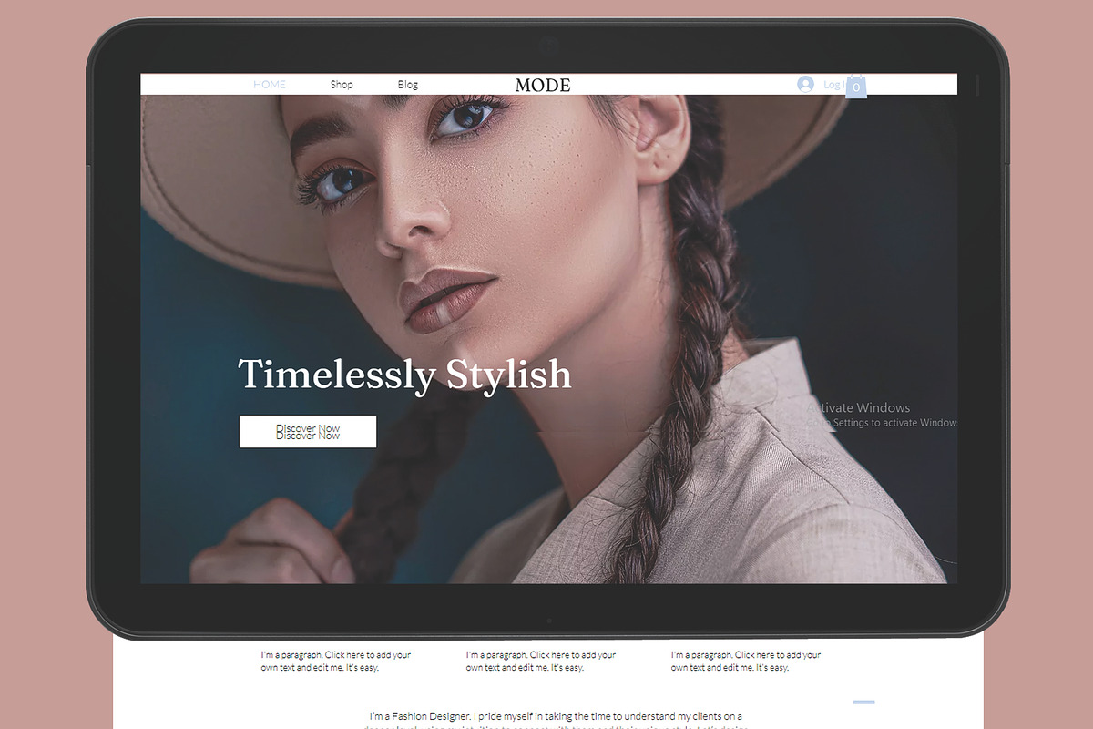 MODE | Fashion Minimal Wix Website, a Wix Template by Design Unique (Photo 1 of 8)
