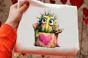 Whimsical Valentine Cactus Clipart, an Illustration by OK Design (Thumbnail 6 of 6)