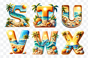 Summer Font Beach Alphabet Bundle, a Symbol Font by Bubble Pixel (Thumbnail 6 of 8)