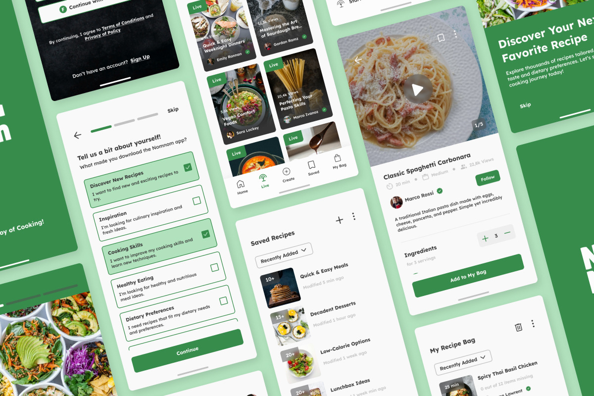 NomNom - Food Recipe Mobile App, an App Template by twinstd (Photo 3 of 5)