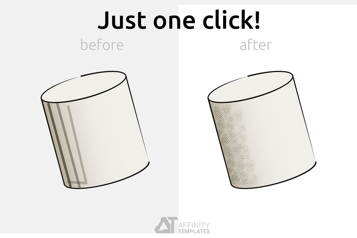 Hatching brush pack for Affinity app, a Brush Add-On by Affinity Templates (Photo 4 of 7)