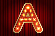 Vegas bulb alphabet letters, an Illustration by Nikelser (Thumbnail 2 of 3)