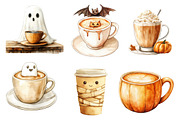 Halloween Coffee Latte Clipart, an Illustration by Dream Creation (Thumbnail 6 of 7)