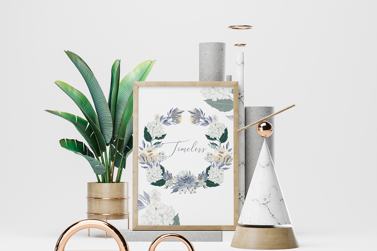 Neutral Beige Flowers Watercolor, a Texture Illustration by LABFcreations (Photo 5 of 15)