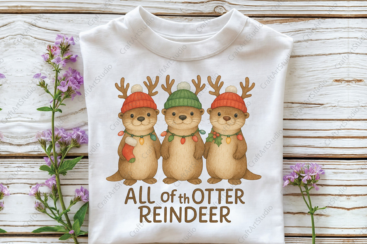 All Of The Otter Reindeer Christmas, an Illustration by CraftArtStudio (Photo 3 of 4)