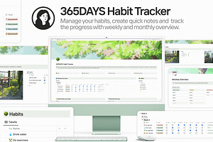 365DAYS Habit Tracker Notion, a Templates & Theme by KristinaK3