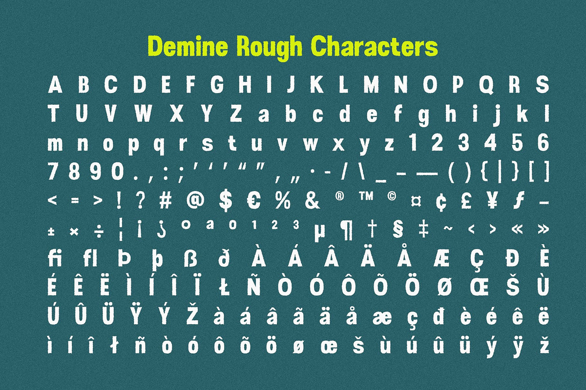 Demine Rough, a Sans Serif Font by Craft Supply Co. (Photo 8 of 8)