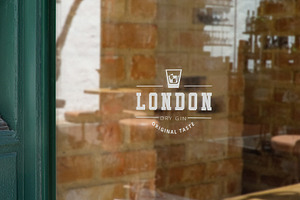 Logo Mockup Window Sign Shop