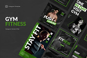 Gym & Fitness Instagram Template, a Social Media Template by LA-STUDIO1 (Thumbnail 1 of 3)