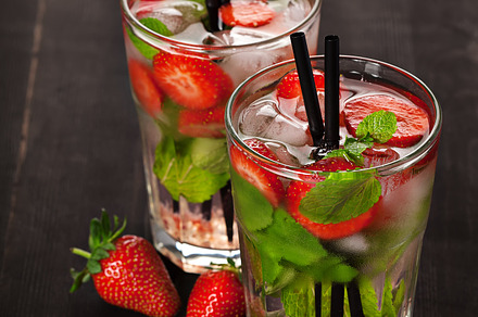 Strawberry mojito summer cocktail drink featuring alcohol, background, and preview 6