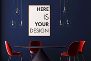 Mockup poster with a dining table, a Print Template by FilL239 (Thumbnail 9 of 18)