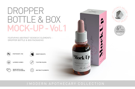 Dropper Bottle & Box Mock-Up | Vol.1