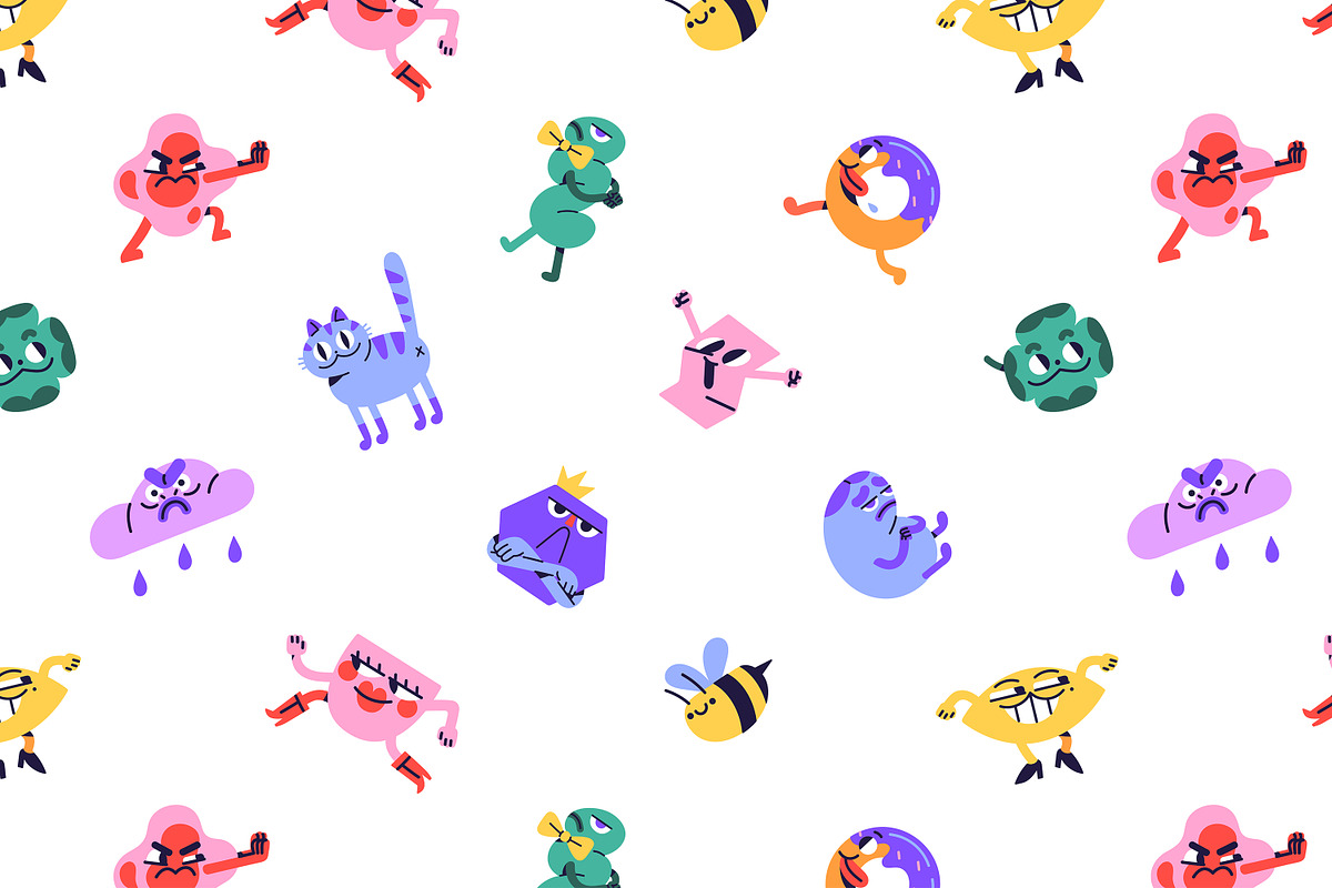 Funny doodle icons set, backgrounds, an Object Illustration by PaperTrident (Photo 9 of 10)