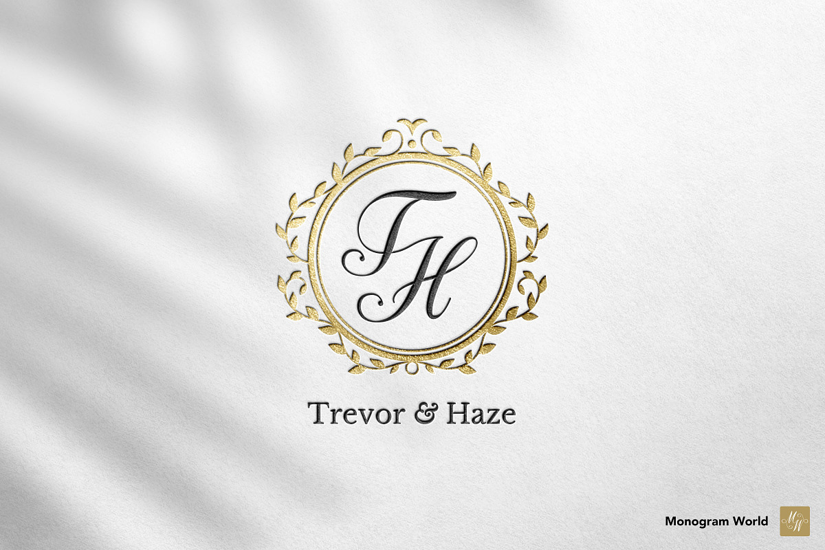 Wedding Monogram TH, a Branding & Logo Template by Monogram World