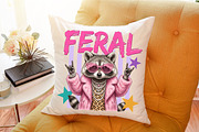 Feral Funny Raccoon PNG, a Work Illustration by Sublimation Artist (Thumbnail 9 of 9)