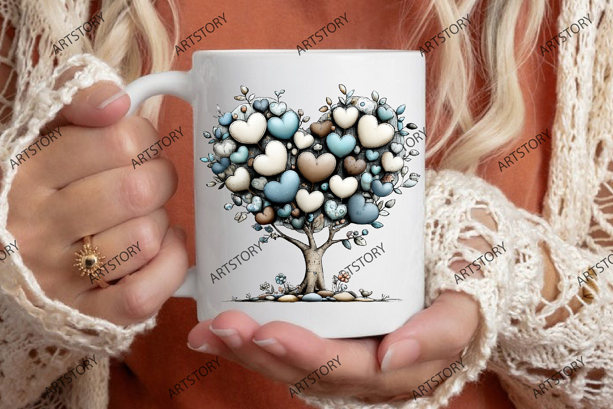 Whimsical Valentines Day Heart Tree, an Illustration by designcity5 (Photo 5 of 5)