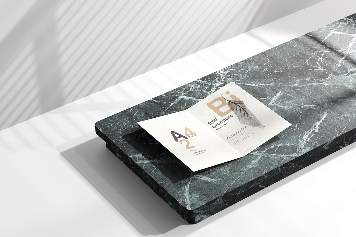 A4 Size Bi-Fold Brochure Mockup, a Print Template by pmvch (Photo 20 of 20)