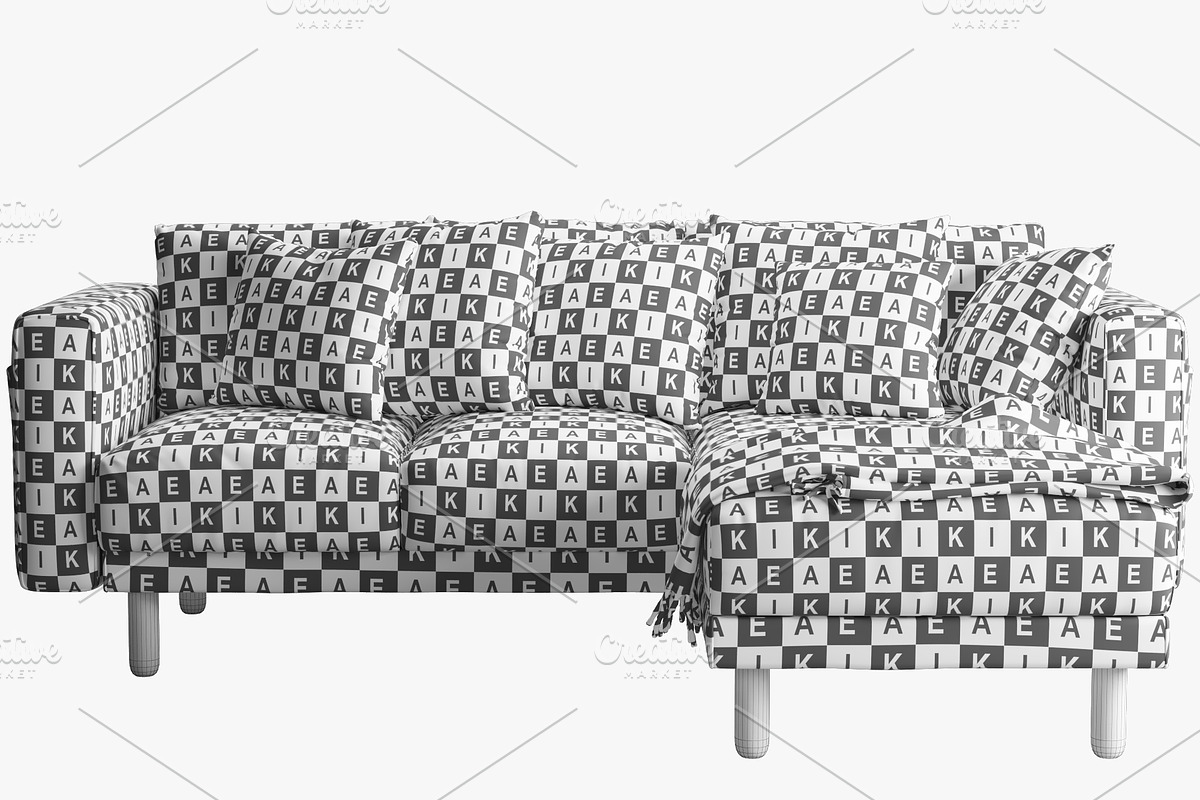 Four-seat sofa 3d model, a Furniture 3D Model by 3dmitruk (Photo 8 of 9)
