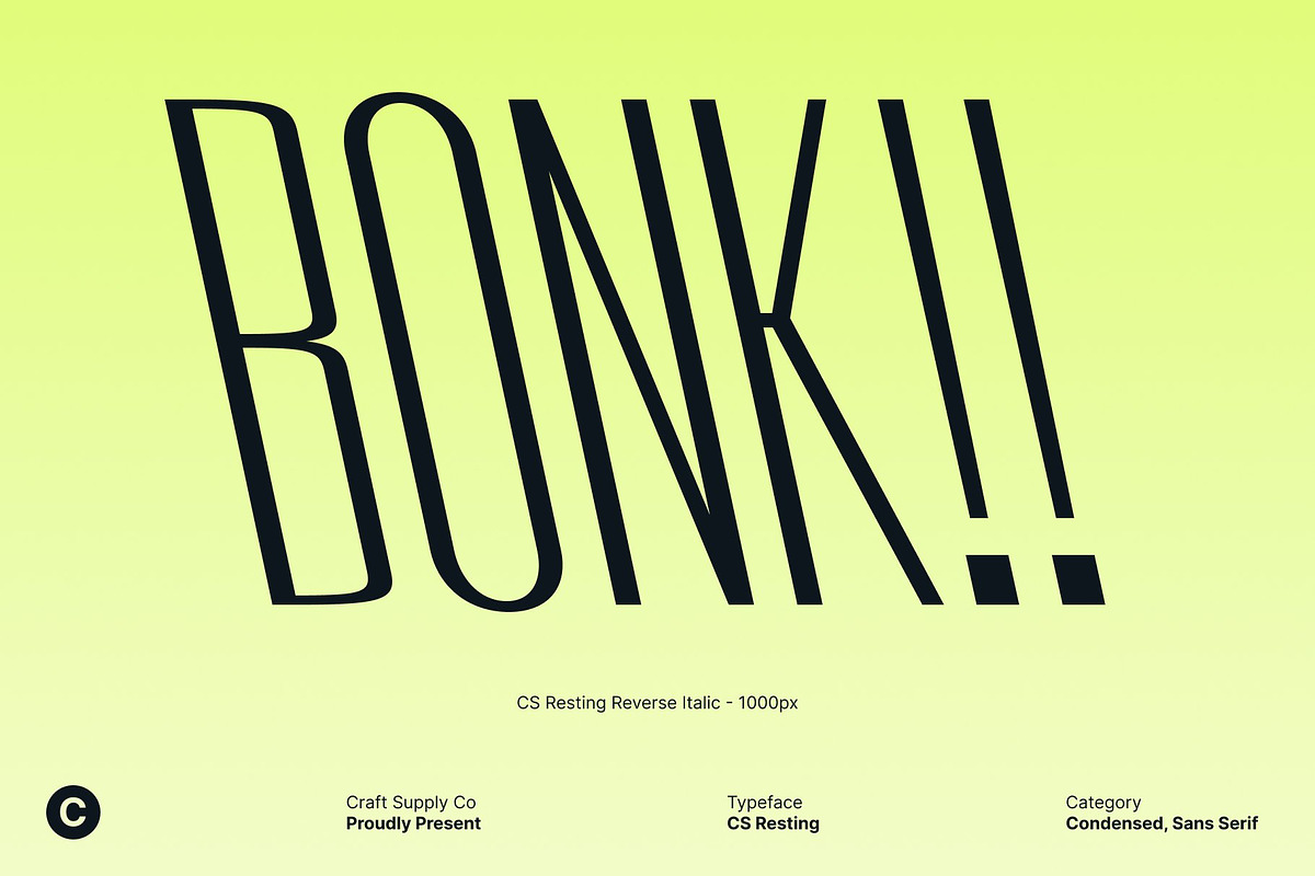 CS Resting – Modern Condensed Font, a Sans Serif Font by Craft Supply Co. (Photo 6 of 8)