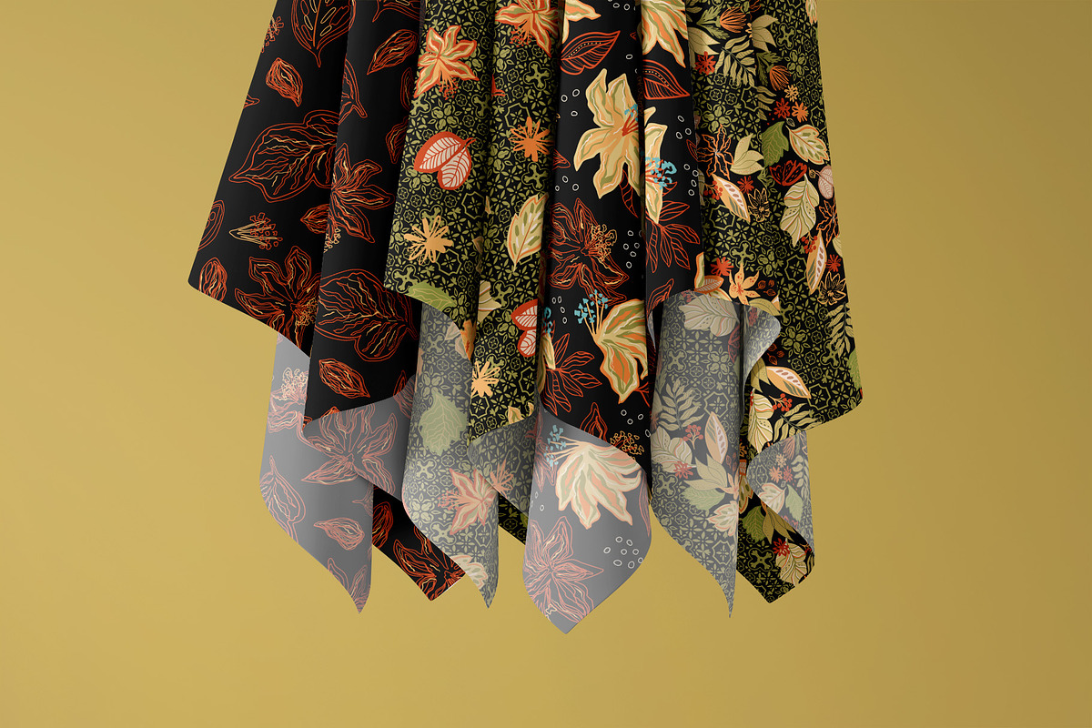 Hand drawn Autumn floral patterns, a Pattern Graphic by Tani Kuzminka (Photo 24 of 27)