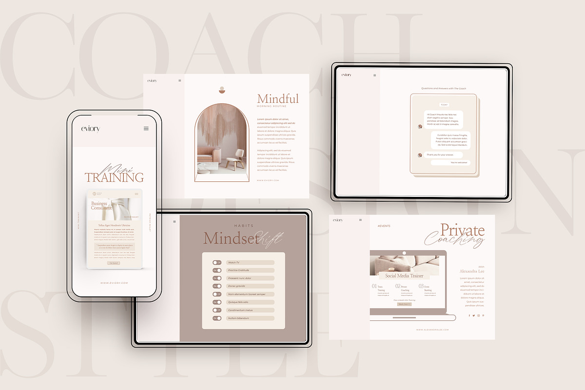 Instagram Creator For Coach CANVA PS, a Social Media Template by Eviory