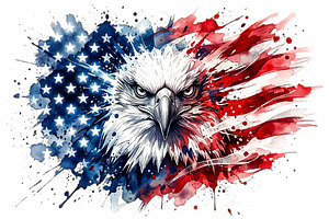 Bald Eagle Watercolor PNG, an Empty State Illustration by VetalStock