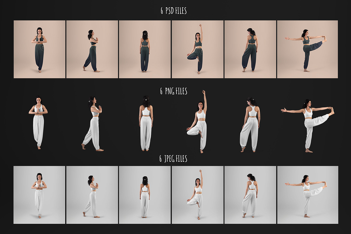 Wide Leg Pants Mockups and Top Yoga, a Bottom Mockup by Grow Design Craft Studio (Photo 7 of 7)