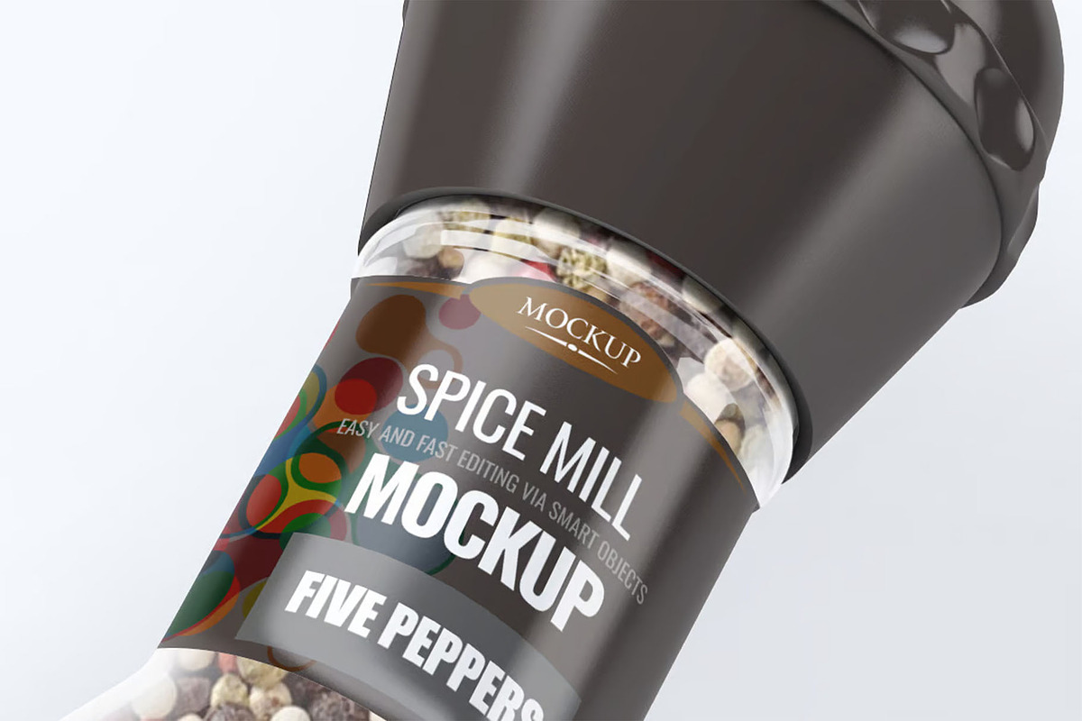 Spice Mill Mock-Up, a Product Mockup by DesignRushMarket (Photo 5 of 7)