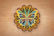 Butterfly 3D Mandala - Cut files, an Object Graphic by Arshad Ali (Thumbnail 7 of 8)