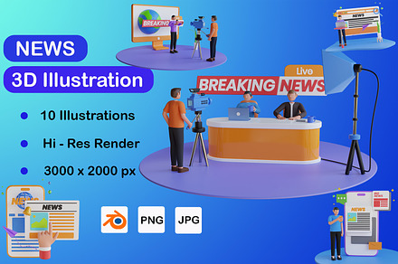 3D News Pack, a 3D by novia99design