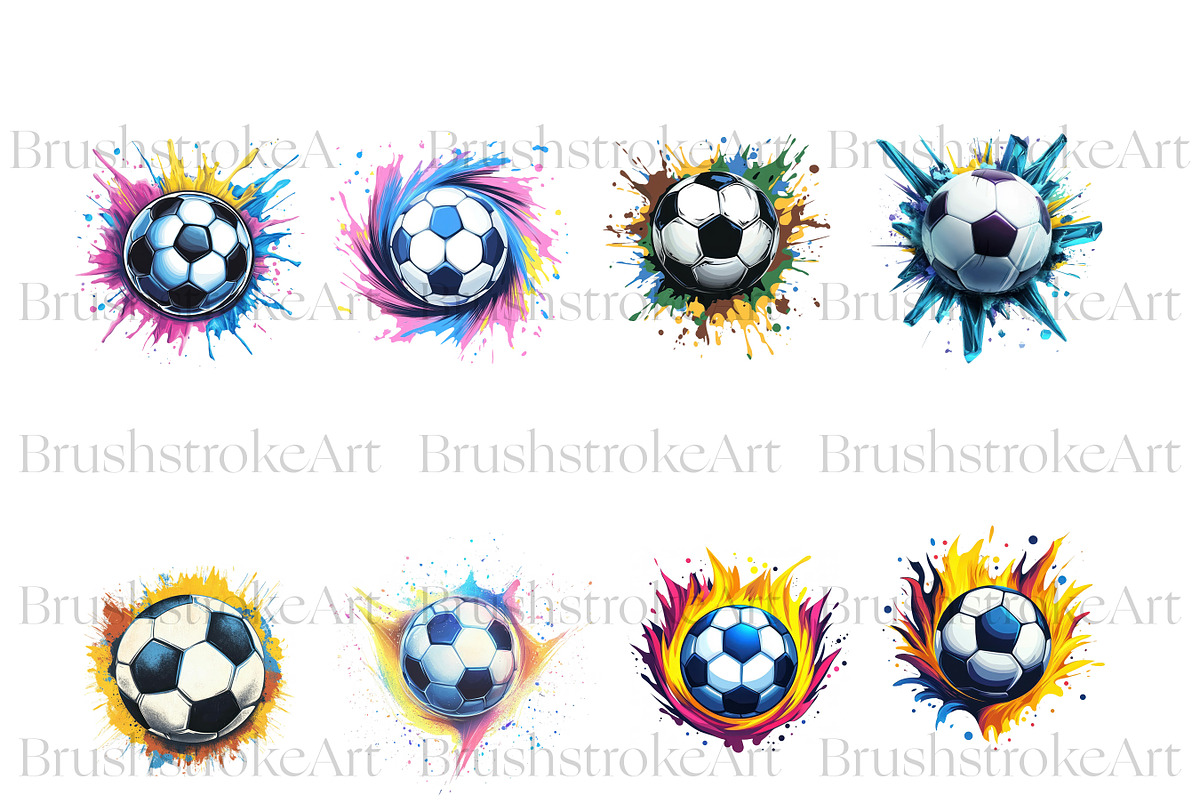 Soccer Ball Splash Clipart, Football, a Sport Illustration by BrushstrokeArtGB (Photo 4 of 9)