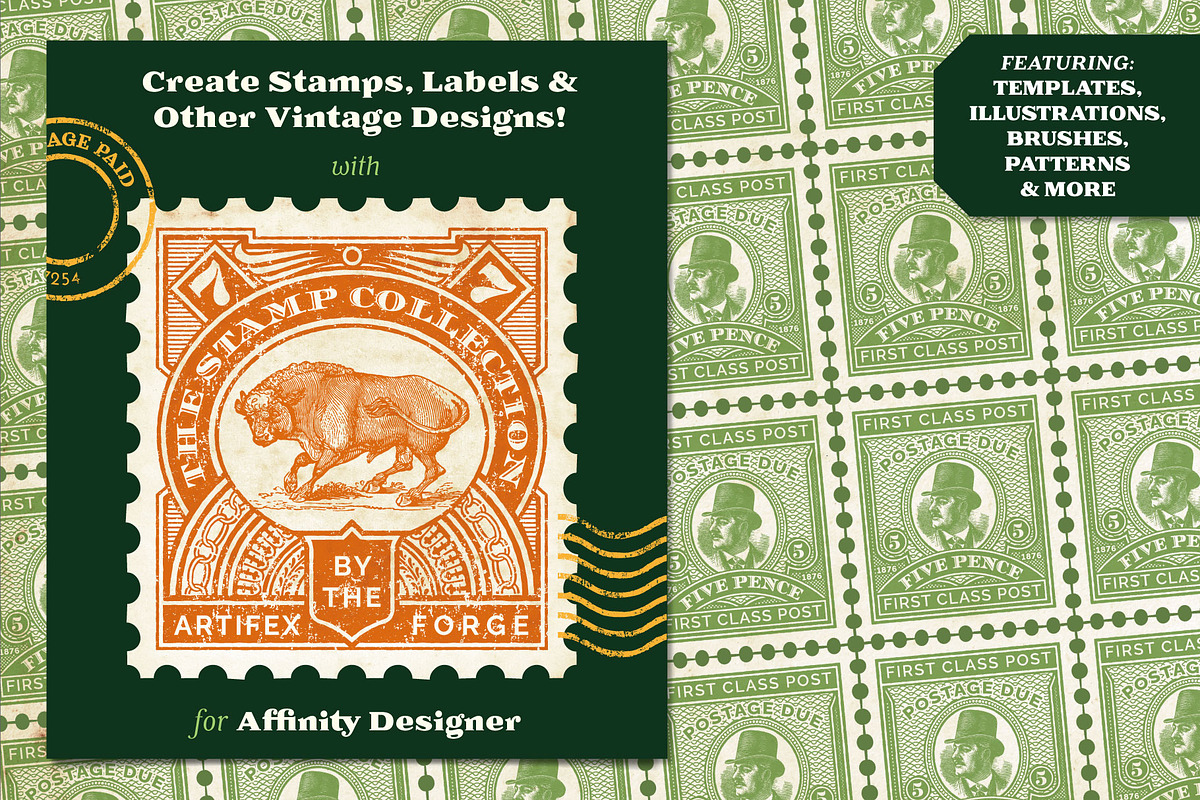 The Postage Stamp Collection, a Branding & Logo Template by