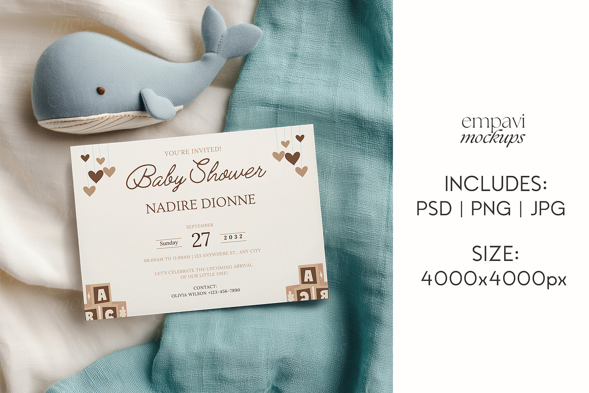 7x5 Landscape Greeting Card Mockup, a Mockup by EmpaviMockups (Photo 5 of 7)