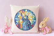 Stained Glass Cardinal Bird Clipart, an Illustration by RobertsArt (Thumbnail 7 of 7)