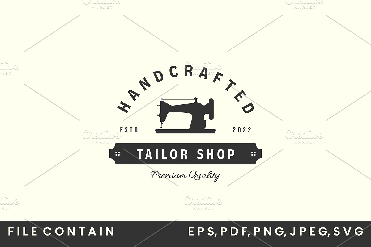 sewing machine vector logo design, a Branding & Logo Template by SD 22 (Photo 2 of 2)