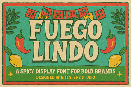 Fuego Lindo, a Sans Serif Font by Rillatype