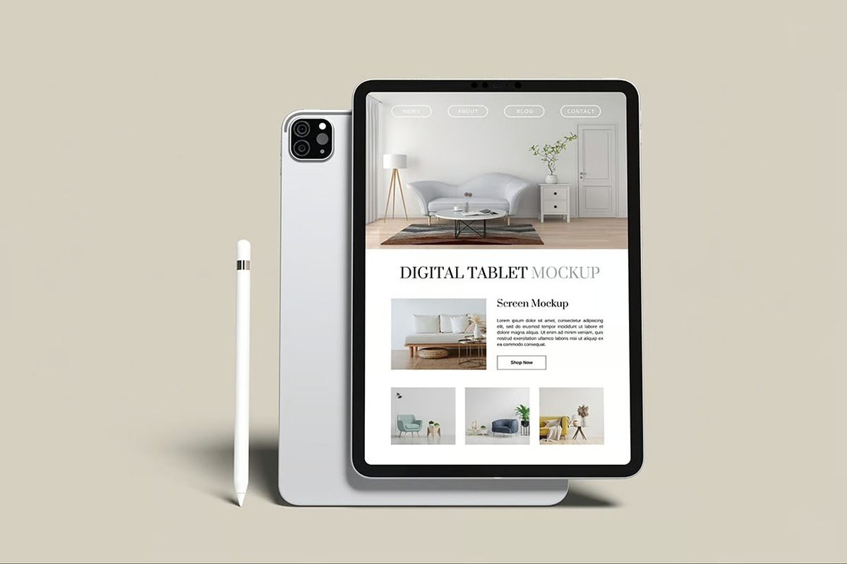 Tablet Pro Mockup, an iPad Mockup by Hubzway (Photo 5 of 9)