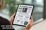 Newspaper Retirement Template, an Invitation Template by ZoloDesignHub (Thumbnail 5 of 8)