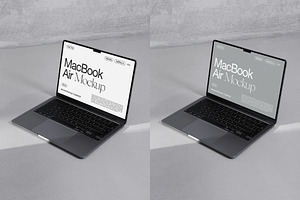 Realistic MacBook Air Mockup PSD