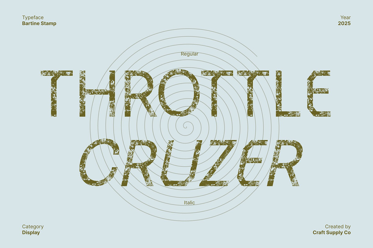Bartine Stamp, a Sans Serif Font by Craft Supply Co. (Photo 3 of 8)