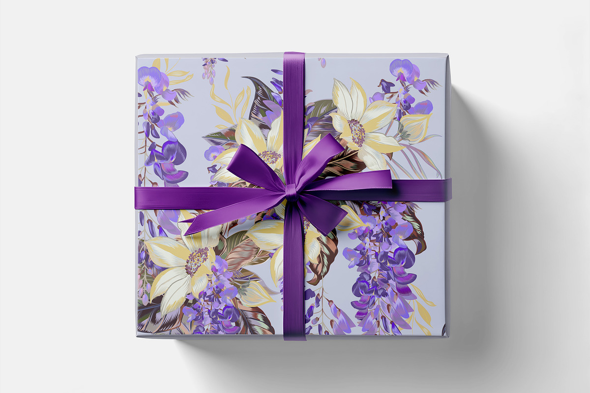Magic wisteria vector patterns set, a Pattern Graphic by FleurArt (Photo 6 of 10)