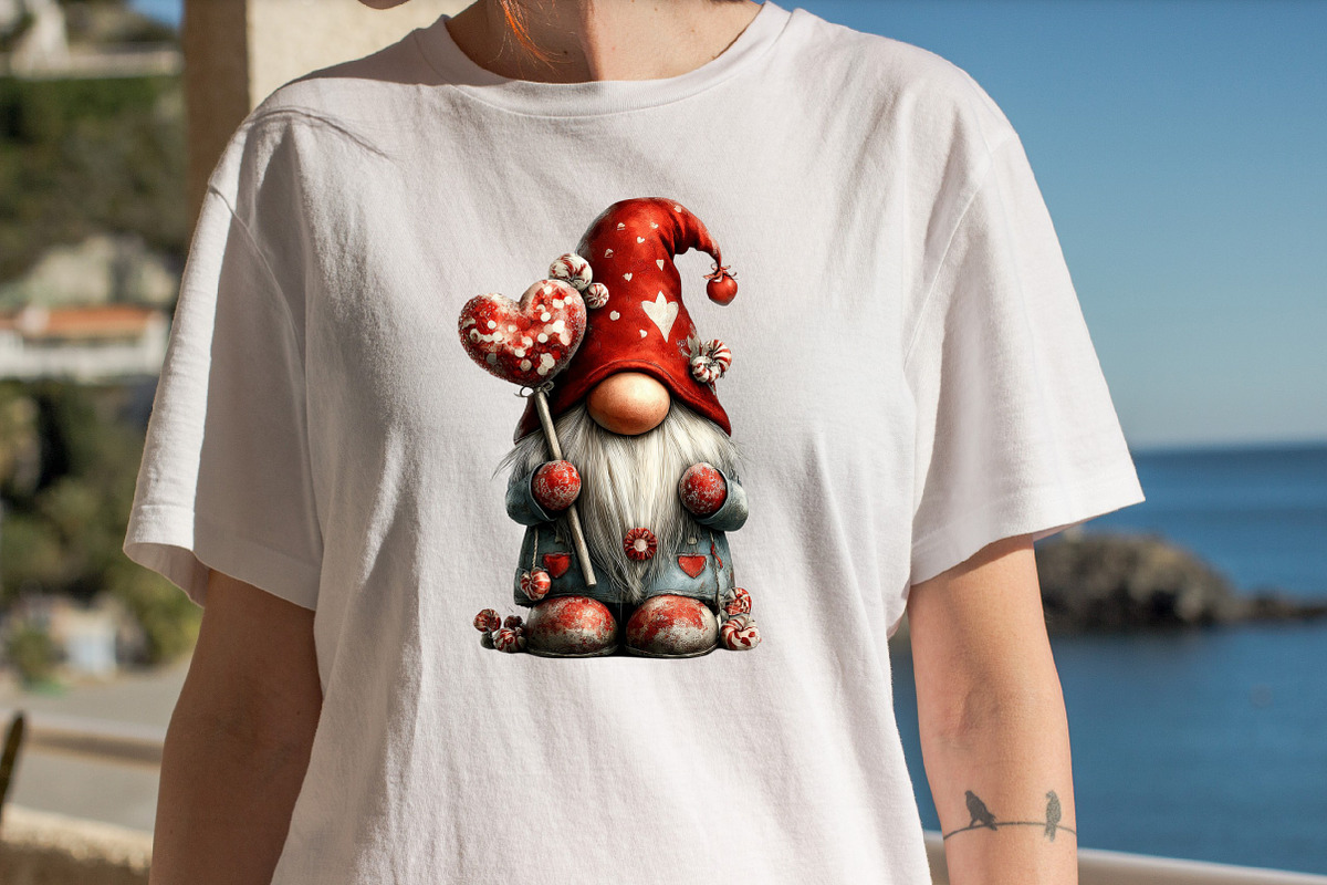Whimsical Valentine Gnome Clipart, an Illustration by SVGArt (Photo 6 of 7)