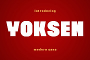 Yoksen - Modern Sans Typeface, a Sans Serif Font by Font Kingdom (Thumbnail 1 of 6)