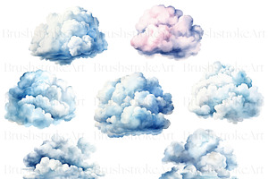 Watercolor Night Sky Clipart, Moon