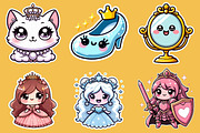 Princess Sticker Clipart, an Illustration by DreamCafeArt (Thumbnail 4 of 5)