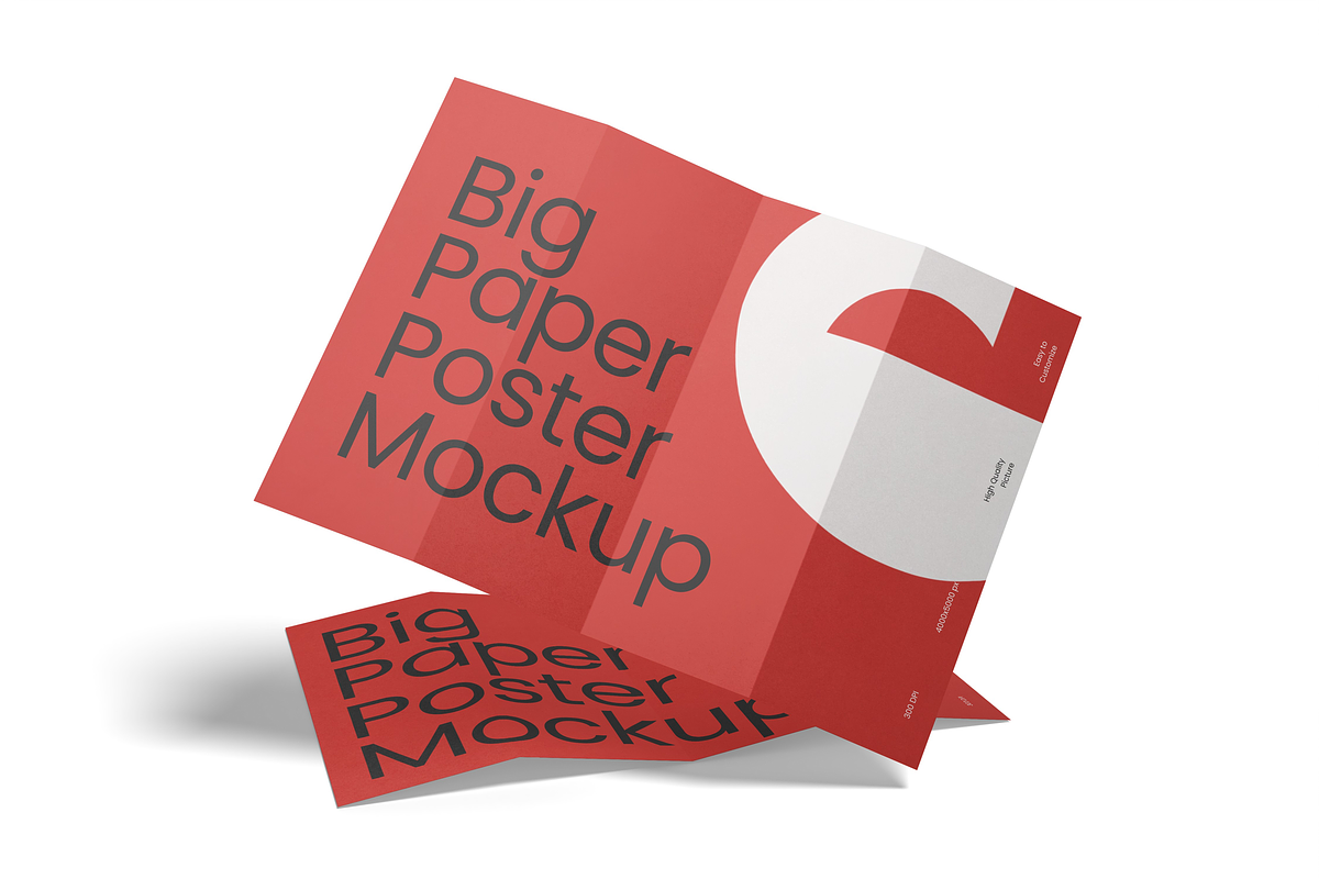 Big Paper Poster Mockup, a Books & Magazine Mockup by DSNA Mockup (Photo 4 of 5)