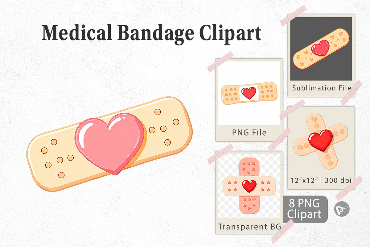 Medical Bandage Clipart, a Graphic by Artnoy (Photo 1 of 5)