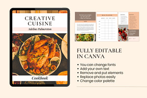 70 Cookbook Pages Templates Canva