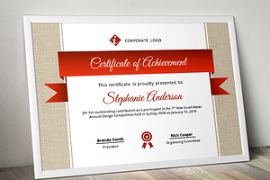 Burlap certificate template (pptx)