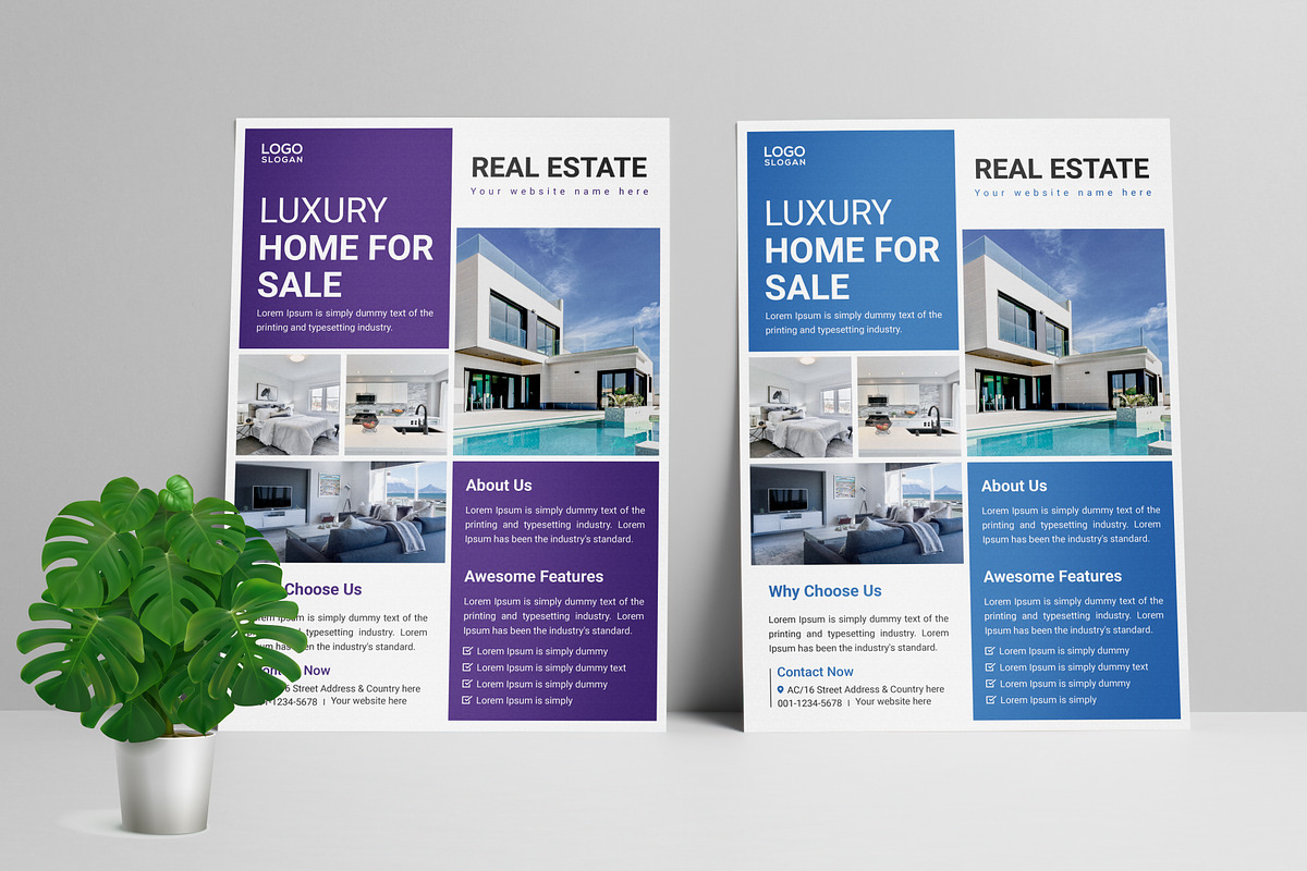 Premium Real Estate Flyer, a Flyer Template by Vectorzone (Photo 1 of 3)
